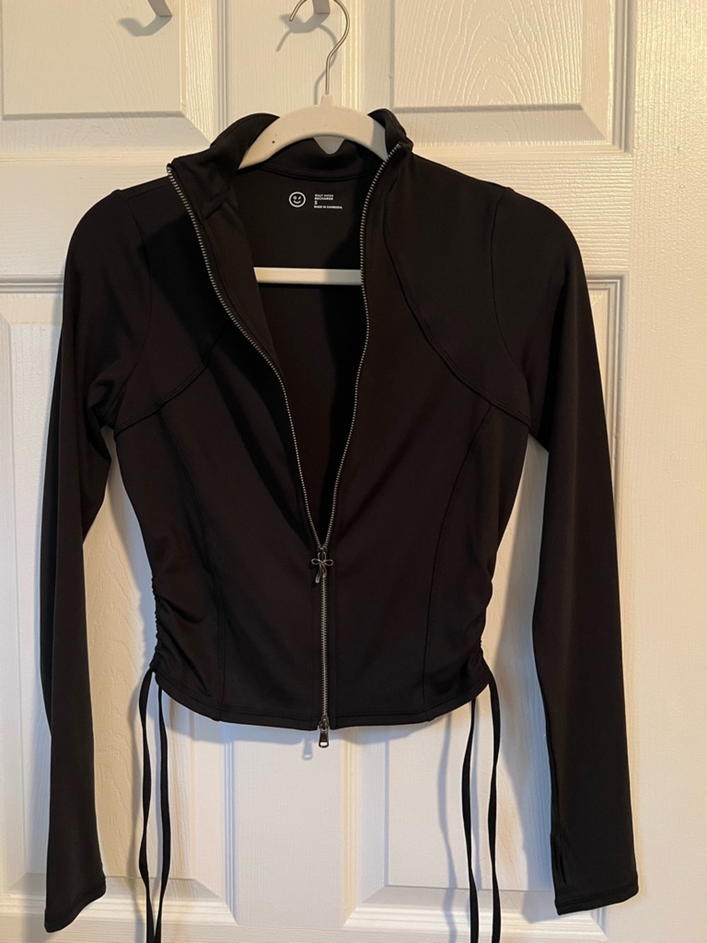 Hollister Gilly Hicks Black Zip-Front Drawstring Track Jacket